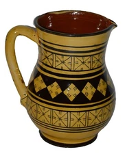 Moroccan Pitchers Sangria Handmade Ceramic Carafe Beverage Dispenser Jar Cooler