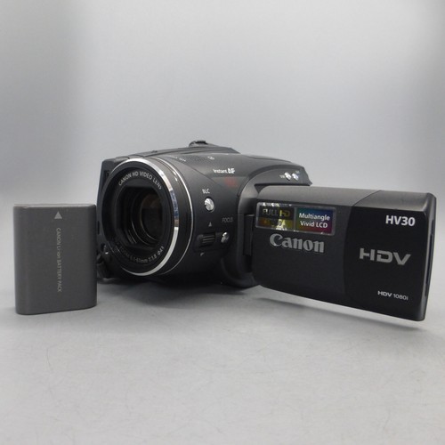 Canon HV30 Handheld MiniDV Camcorder Black Tested