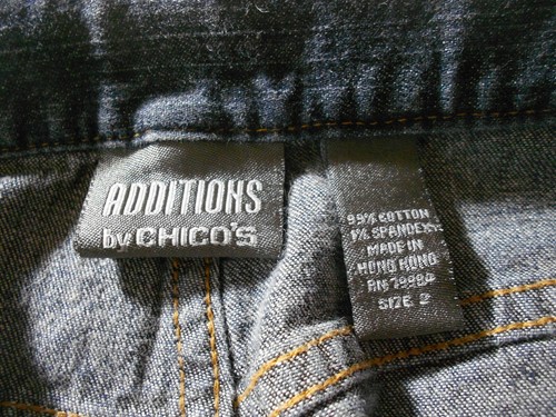 Additions By Chicos Dark Wash Blue High Rise Capri Jeans Size 2 - Picture 4 of 4