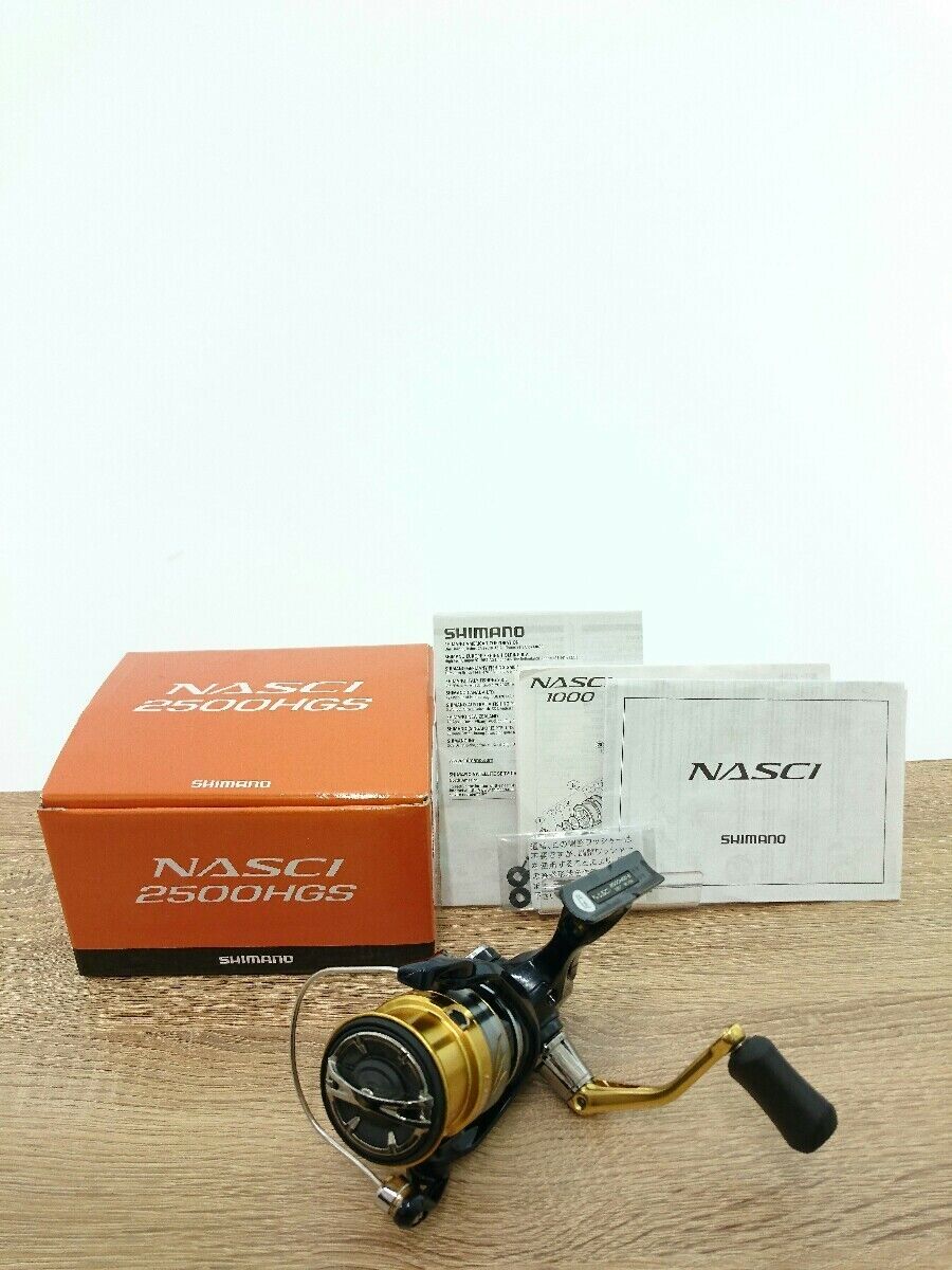 SHIMANO 16 NASCI 2500HGS Spinning Reel Used with Box From SHIMANO 16 NASCI 2500HGS Spinning Reel Used with Box From