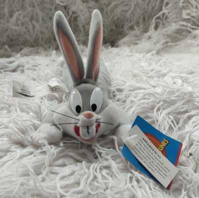 Vintage BUGS BUNNY WB Looney Tunes 8 Zoll Plüschtier Kuscheltier Play by Play 2000 Retro
