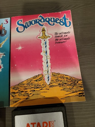 Atari 2600 Swordquest Waterworld and Earthworld with Manual RARE - Picture 6 of 9