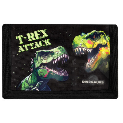 Dinosaurier T Rex Attack Geldbörse Geldbeutel Kinder Portemonnaie Dino