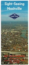 Vintage Nashville Tennessee Gray Line Brochure Leaflet Travel Tourist 1960s