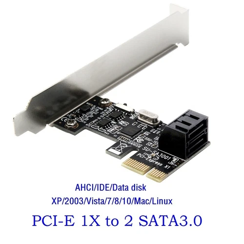 PCI Express PCIe to SATA3.0 2-Port SATA III Expansion Controller Adapter Card 6G