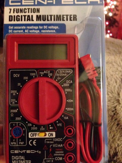 CEN- TECH / 7 FUNCTION DIGITAL MULTIMETER / NEW/ FREE SHIPPING | eBay