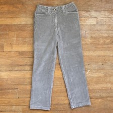 Vintage Taupe Corduroys Size XS 25" Waist 1990s Ankle Length Waled Cotton Pants