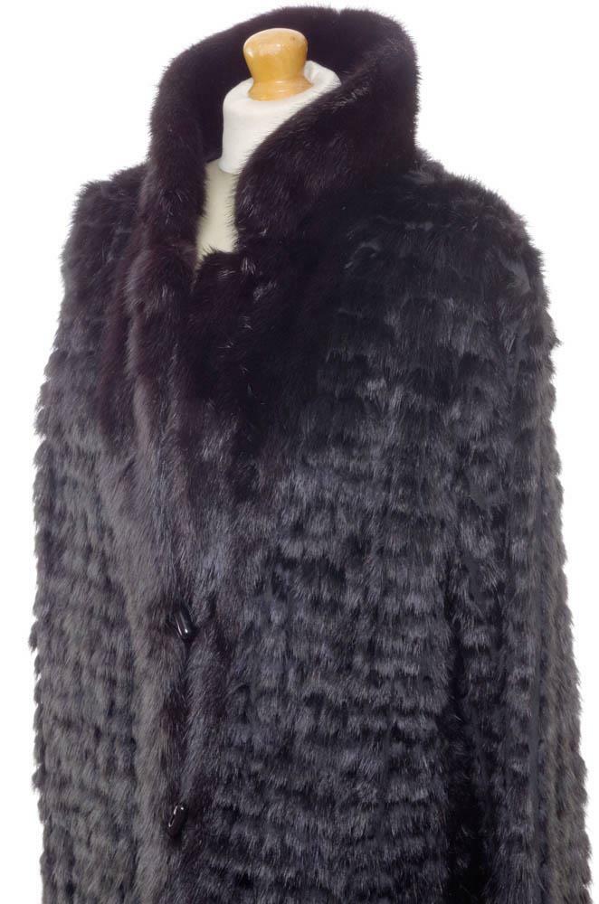 ALTRA Cappotto di pelliccia di visone tagliato lussuoso SAGA VISONE UK 14 16 US 12 14 EU 40 46 INCONTAMINATO