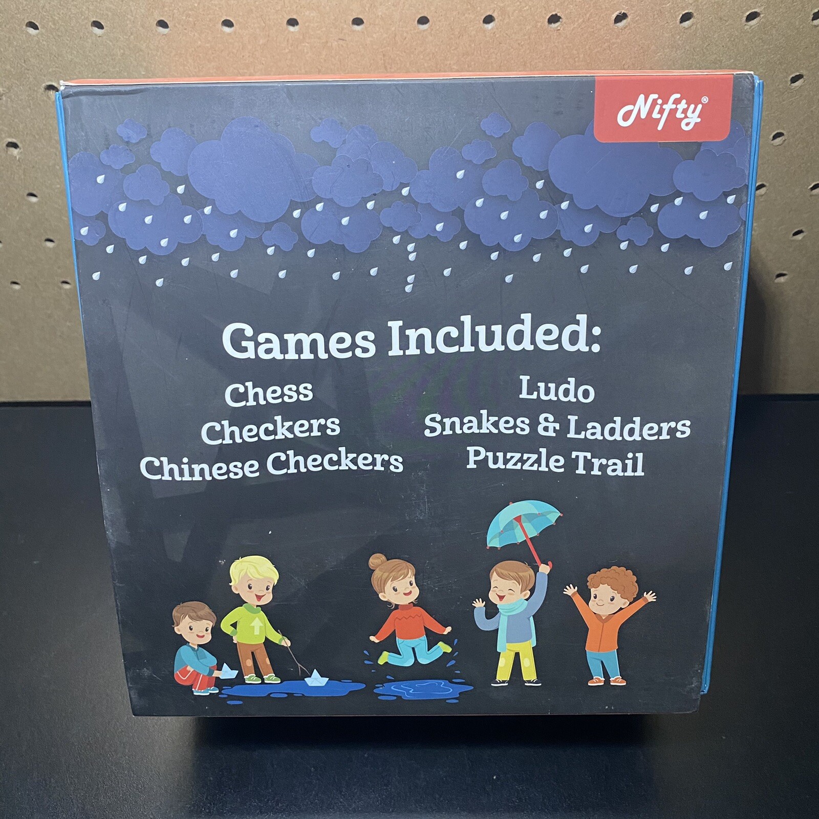 Nifty Indoor Rainy Day Games Kit-6 Classic Board Games In 1 Set-Chess,Ludo, Etc.