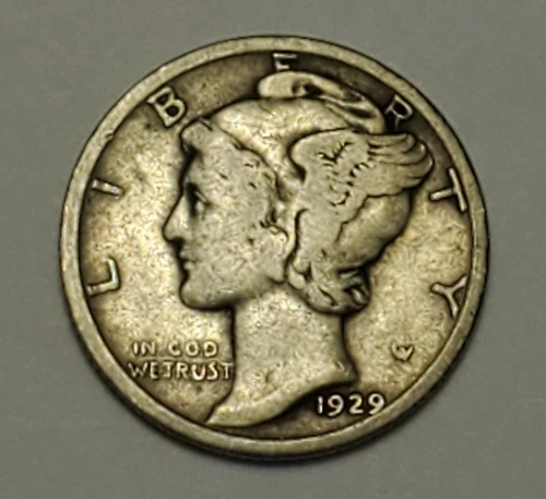#1 Very Good++ 1929 P Nicer Low Mintage Mercury Dime