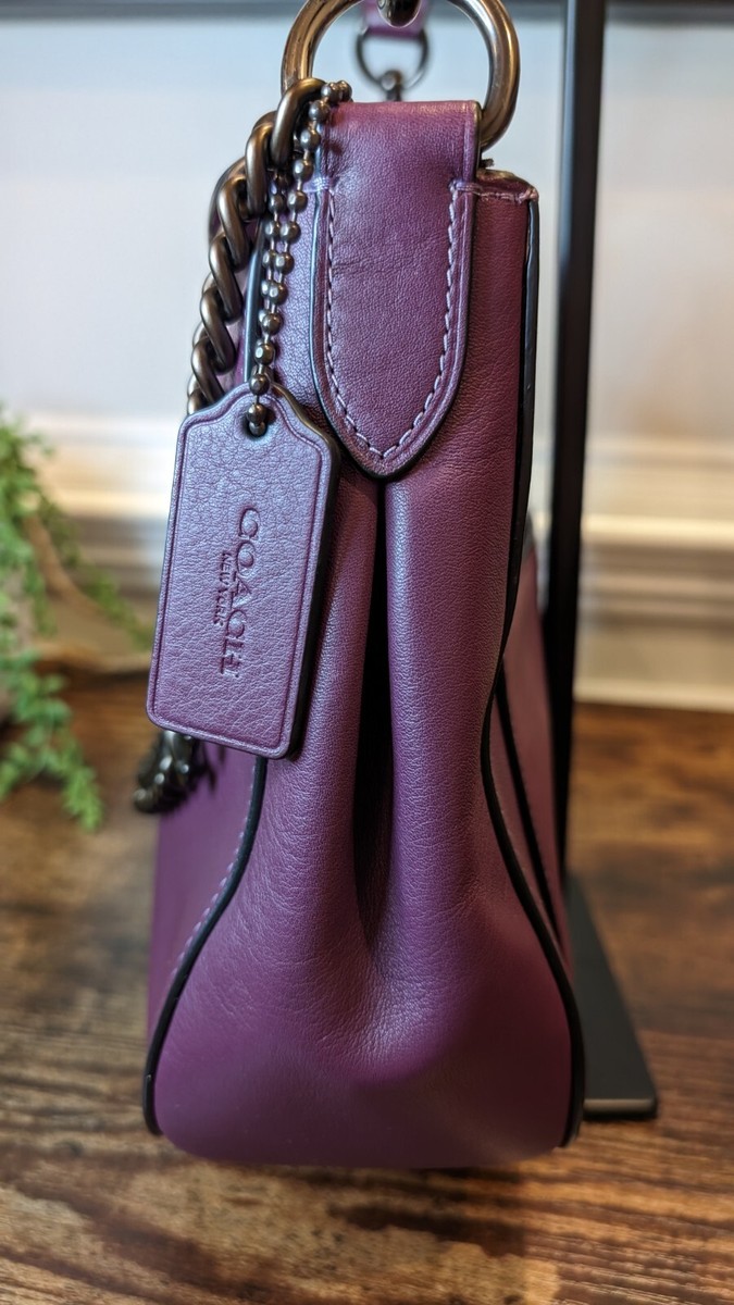 ✨希少✨Coach accessory porch HOBO purple Coach Purple Leather Brooke Hobo Bag in Excellent | Depop