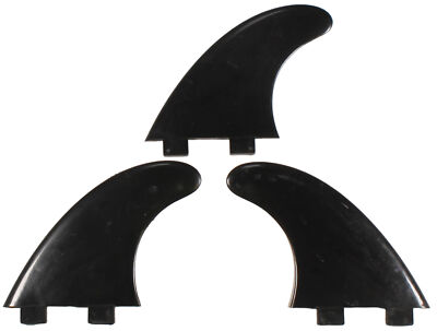 Surfboards.com Two Tab Tri Fin Set - Black - New