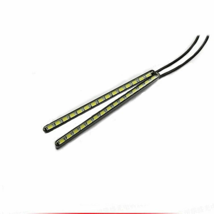 2x Ultra-delgado coche camión DRL LED luz de señal antiniebla lámpara de funcionamiento diurno impermeable Foto 3 de 4