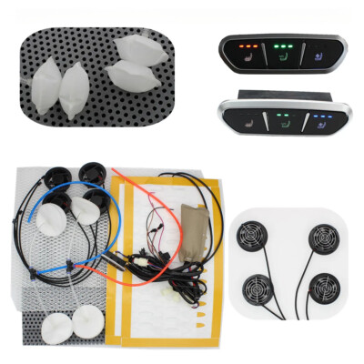 ?12V car seat ventilation kit combine heated and massager  4 air flow Fan cool
