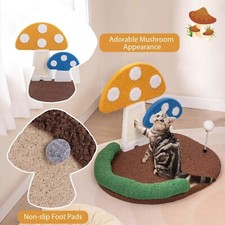 Mushroom Cat Bed for Indoor Cats, Cute Small Cat Tree with Comfy Napping Bed