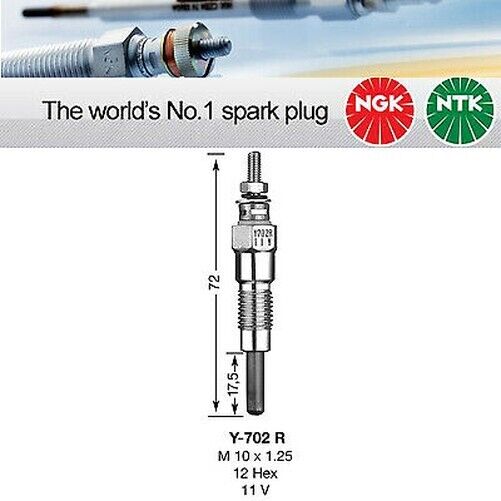 6x NGK Glow Plug Y-702R 1065