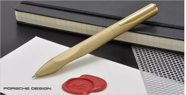 極美品Porsche Design P’3120 PORSCHE DESIGN Ballpoint Pen LIMITED EDITION P'3120 Gold & Gold
