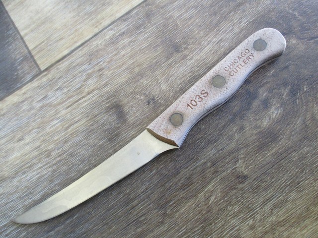 Rare Chicago Cutlery Walnut Handle 40s Very Small Chef S Knife 4