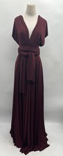 Twobirds Burgundy Convertible Ball Gown Bridesmaid Stretch Dress Size A [0-12]