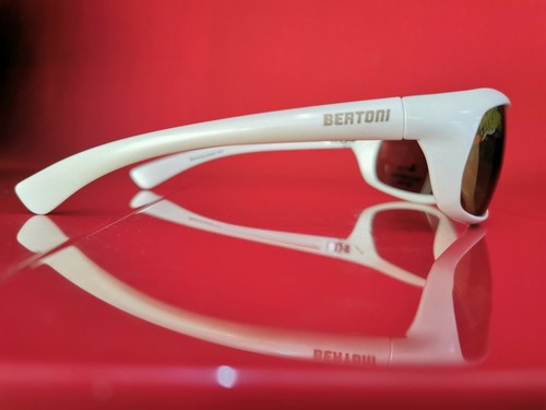 Occhiale da sole bianco perla lente ambra specchiata BERTONI FT138C - Foto 2 di 3