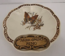 Vintage Treasure Craft MGM Grand Reno Butterfly Flowering Branch Ashtray