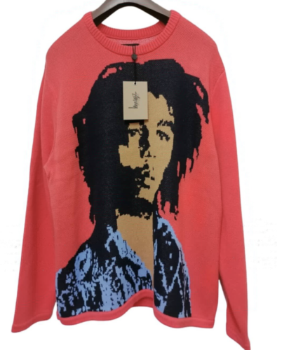 Bob Marley x Stussy Sweater Knit Red Jumper