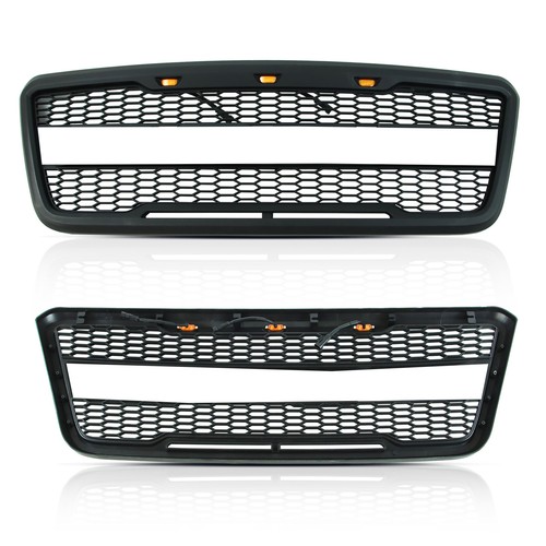 Front Grill for 2004-2008 FORD F150 W/Lights Black - Picture 9 of 10