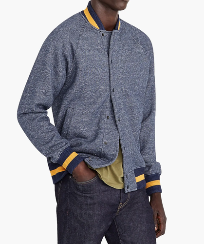 J.CREW varsity knit jacket fleece 