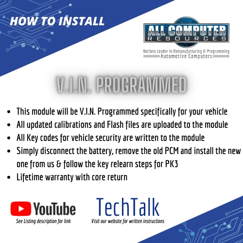 2004 Cadillac Deville 4.6L Engine Computer ECU PCM Service# 12586547 12587465 - Image 3 of 4