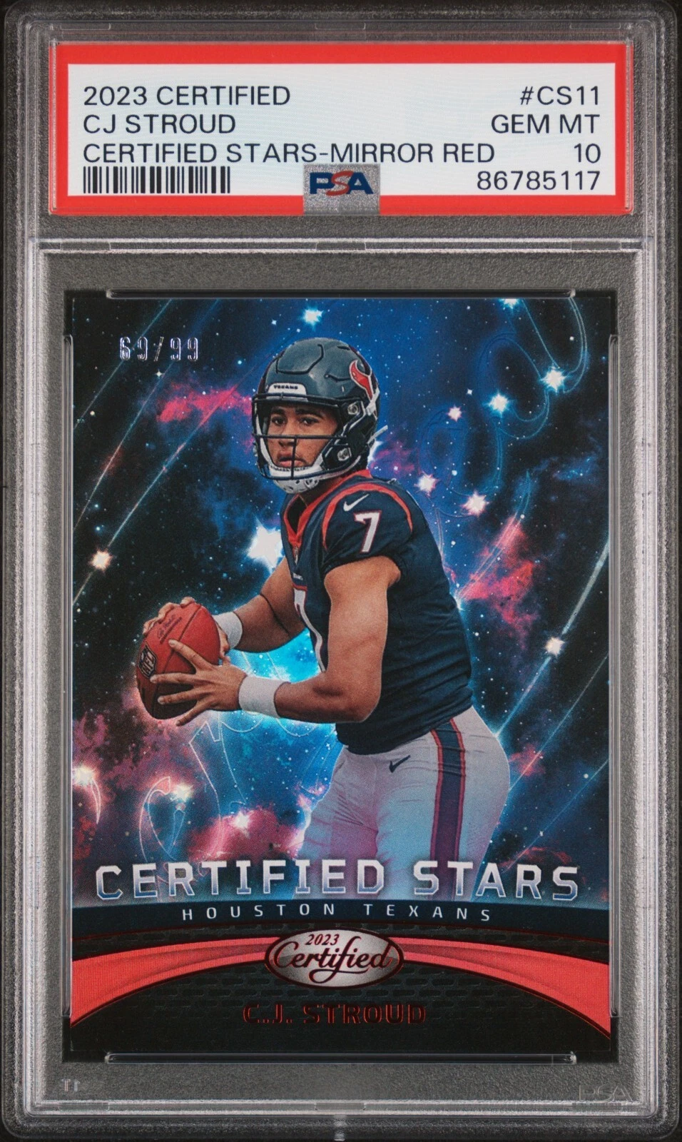 CJ Stroud Panini Certified Certified Stars #CS11 Mirror Red