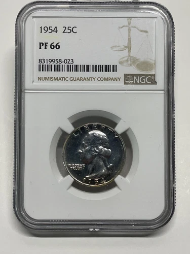 1954 Washington Quarter PF66 NGC 90% Silver