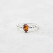 Natural Baltic Amber Ring 925 Sterling Silver Handmade Ring Engagement Ring