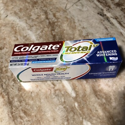 Colgate Total SF Advanced Whitening Toothpaste Paste White Teeth 3.4 oz NEW