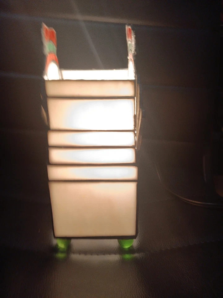 Lámpara muñeco de nieve vintage Normande Holiday Tiffany Foto 3 de 4