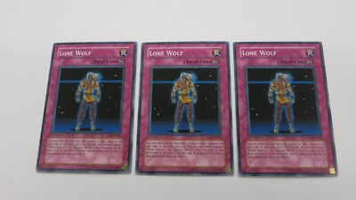 3X LONE WOLF TRAP CARD PLAYSET 1ST EDITION TLM-EN060 COMMON YUGIOH NM / UNPLAYED