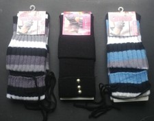 Women Leg Warmers Crochet Knit Ribbed Knee High Winter Boot Long Sock