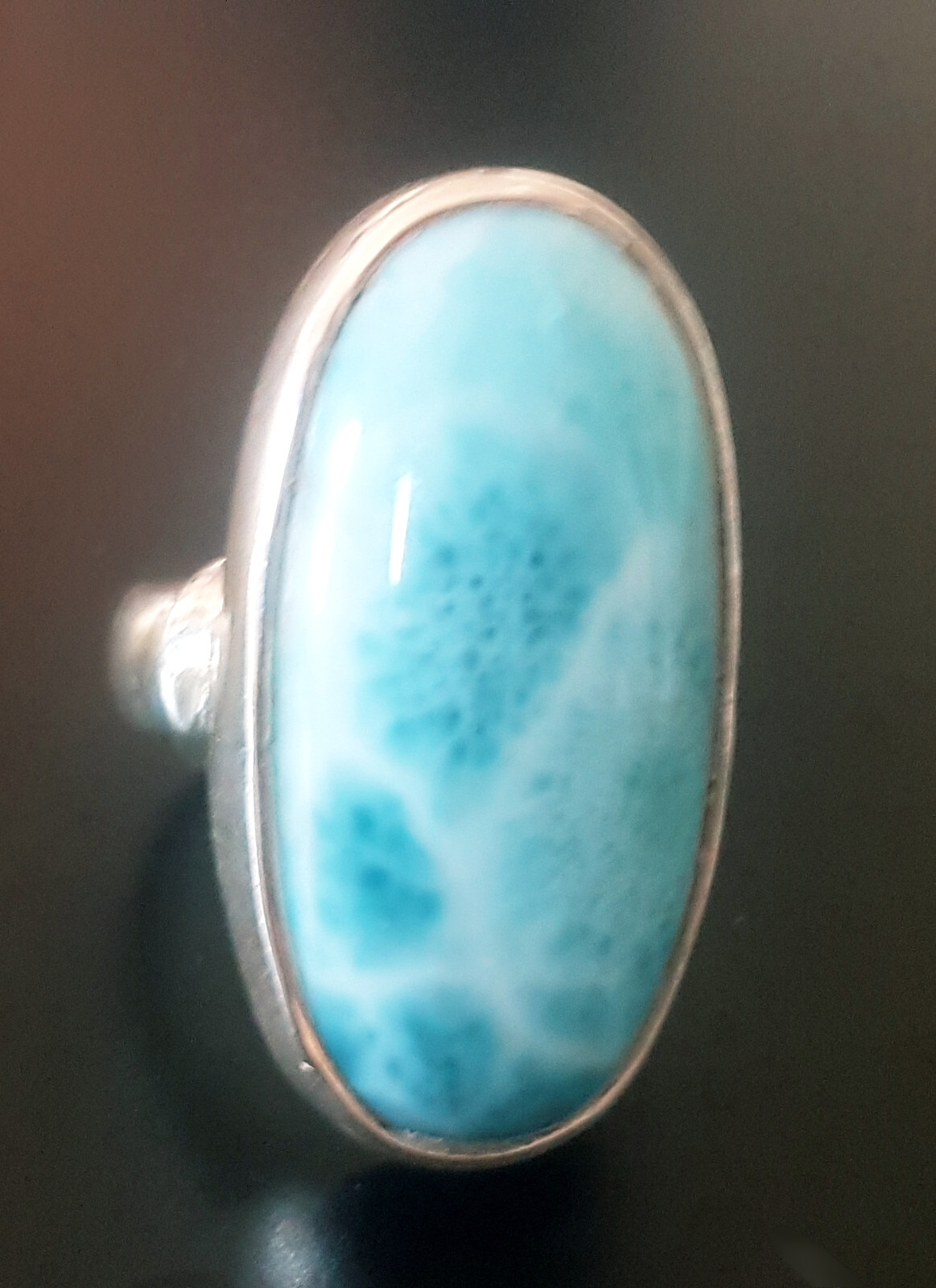 Bague Larimar bleu océan et argent pour vos tenues d'été