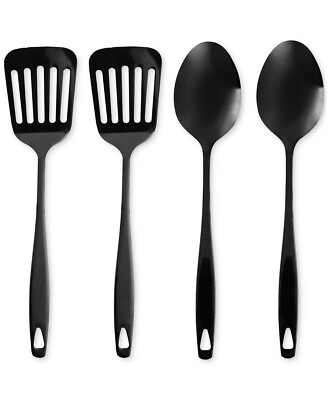 Cambridge 267044 Stainless Steel Black 4-Pc. Utensil Set