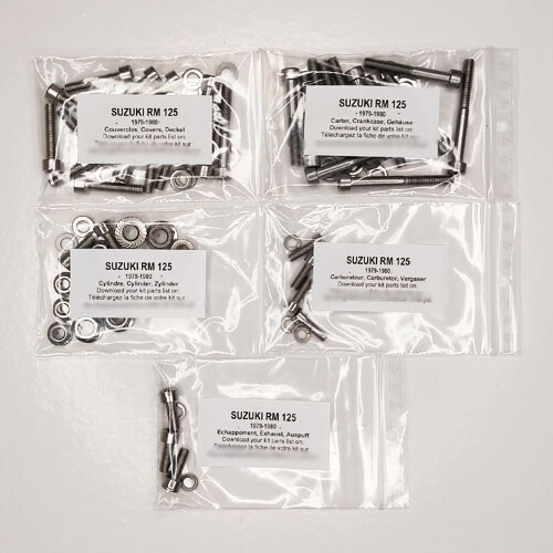 SUZUKI RM 125 1979-1980 full engine stainless allen screw kit RM125 - Picture 1 of 1