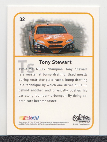 TONY STEWART : 2009 - WHEELS ELEMENT NSCS - CARD No. # 32 - Picture 2 of 2