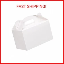 Moretoes 48 Pack White Party Favor Treat Boxes, 6x3.5x3.5 Inches Gable Gift Boxe