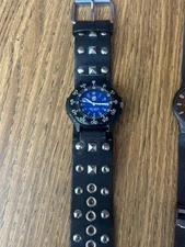 Rare Large Men’s Luminox Navy Seals Divers Military Chrono Watch Bikers Band