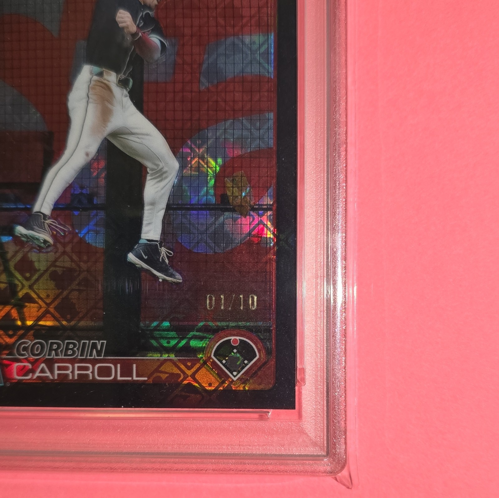TOPPS 2025 CHROME L/E BLACK REFRACTOR CORBIN CARROLL #268 PSA 9 /10 DIAMONDBACKS view 5