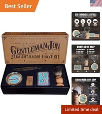 Gentleman's Shaving Set - Straight Razor, Shaving Soap, and Badger Hair Brush