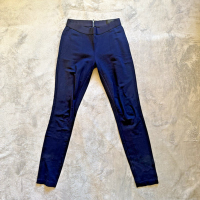 J. Crew Ponte Stretch Navy Pixie Pants Size 28 Back Zip Elastic Waist