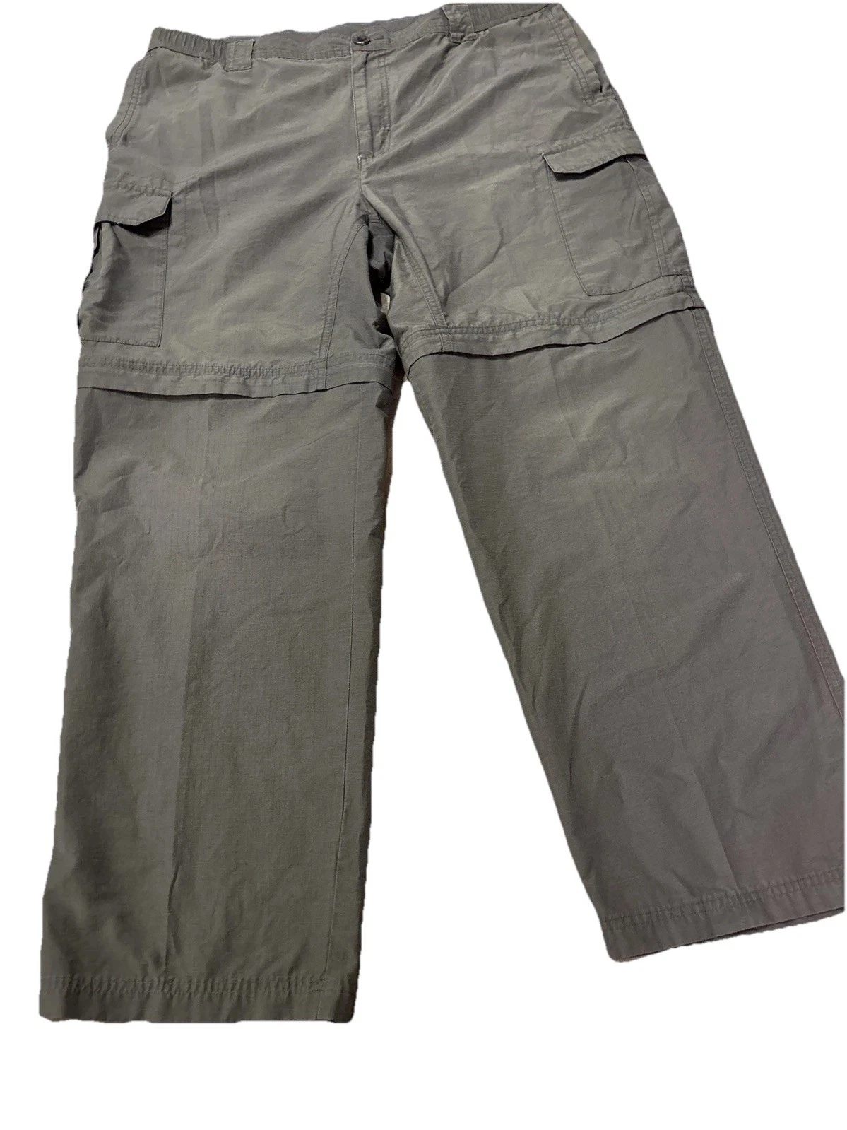 Columbia GRT Convertible Zip Off Pants Gray Men's Large 30L (38 Waist) Camp Fish