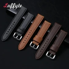 16mm 18mm 20mm 22mm 24mm Genuine Leather Watch Band Strap Bracelet