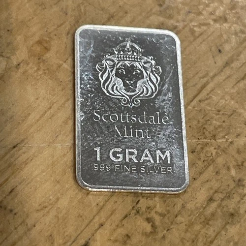 Scottsdale Mint 1 Gram Silver Coin Bar .999 Fine Silver