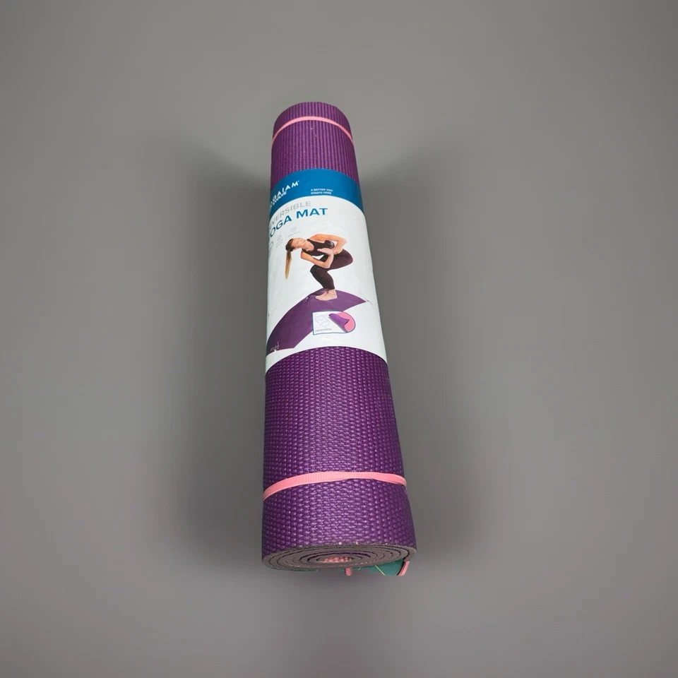 Estera de yoga reversible Gaiam Evolve púrpura y rosa 5 mm de grosor nueva (otra) Foto 3 de 4