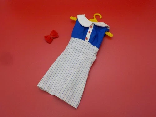 Vintage Tressy Budget Fashions #904331 Soda Pop Cutie Dress & HTF Red Hair Bow